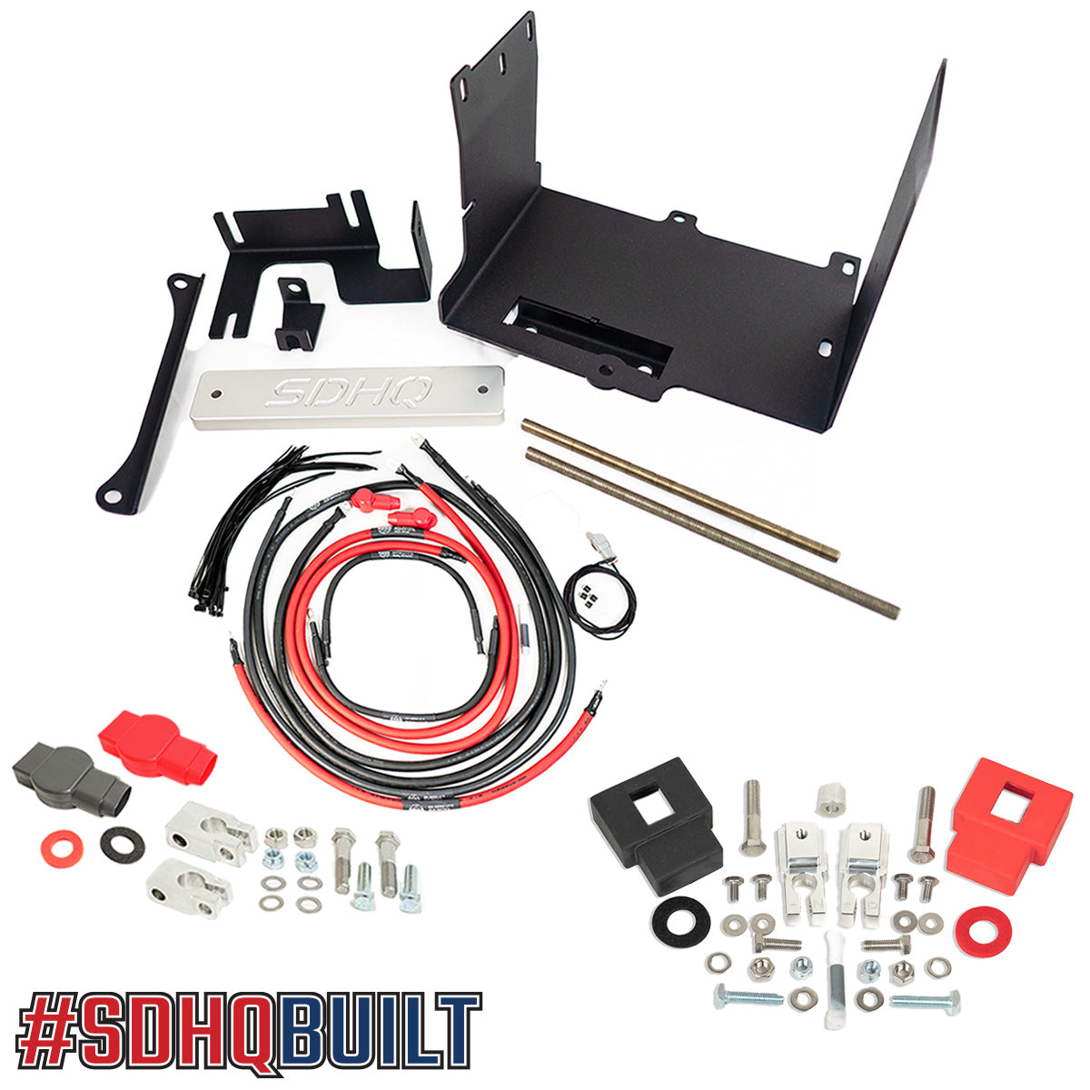 '10-23 Toyota 4Runner SDHQ Built "Build your Own" Dual Battery Kit Display of included tray additional wiring and terminals