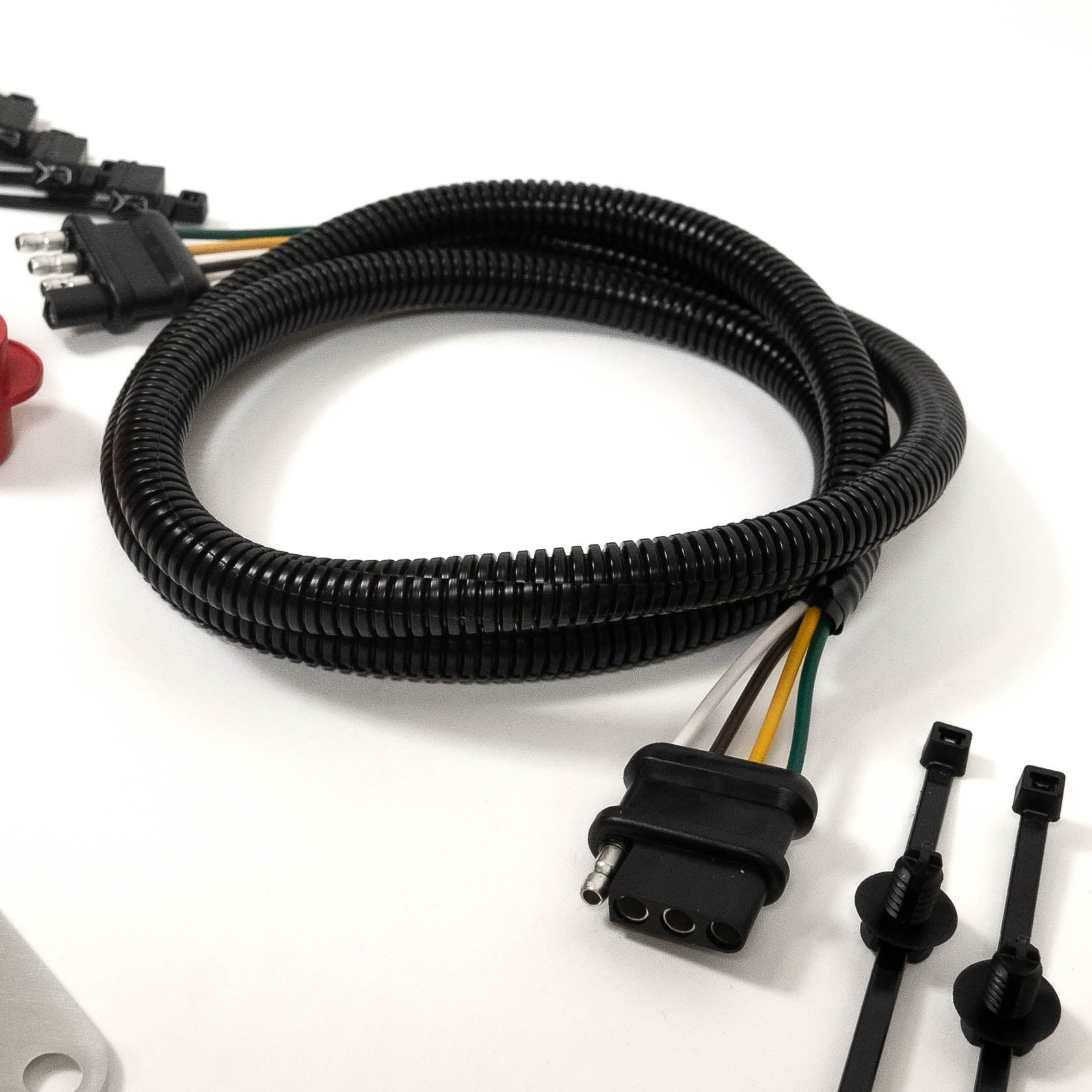 '14-23 Toyota 4Runner SDHQ Built Warn Control Pack Relocation Kit Display of Included Parts