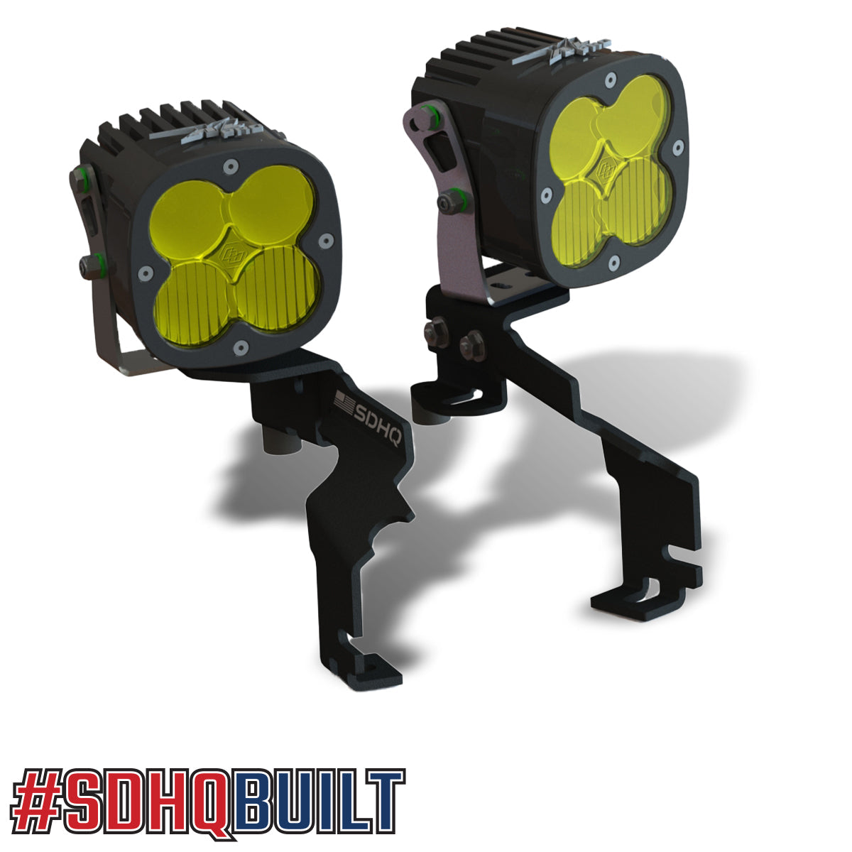 '17-Current Ford Super Duty SDHQ Built A-Pillar Light Mounts design with lights