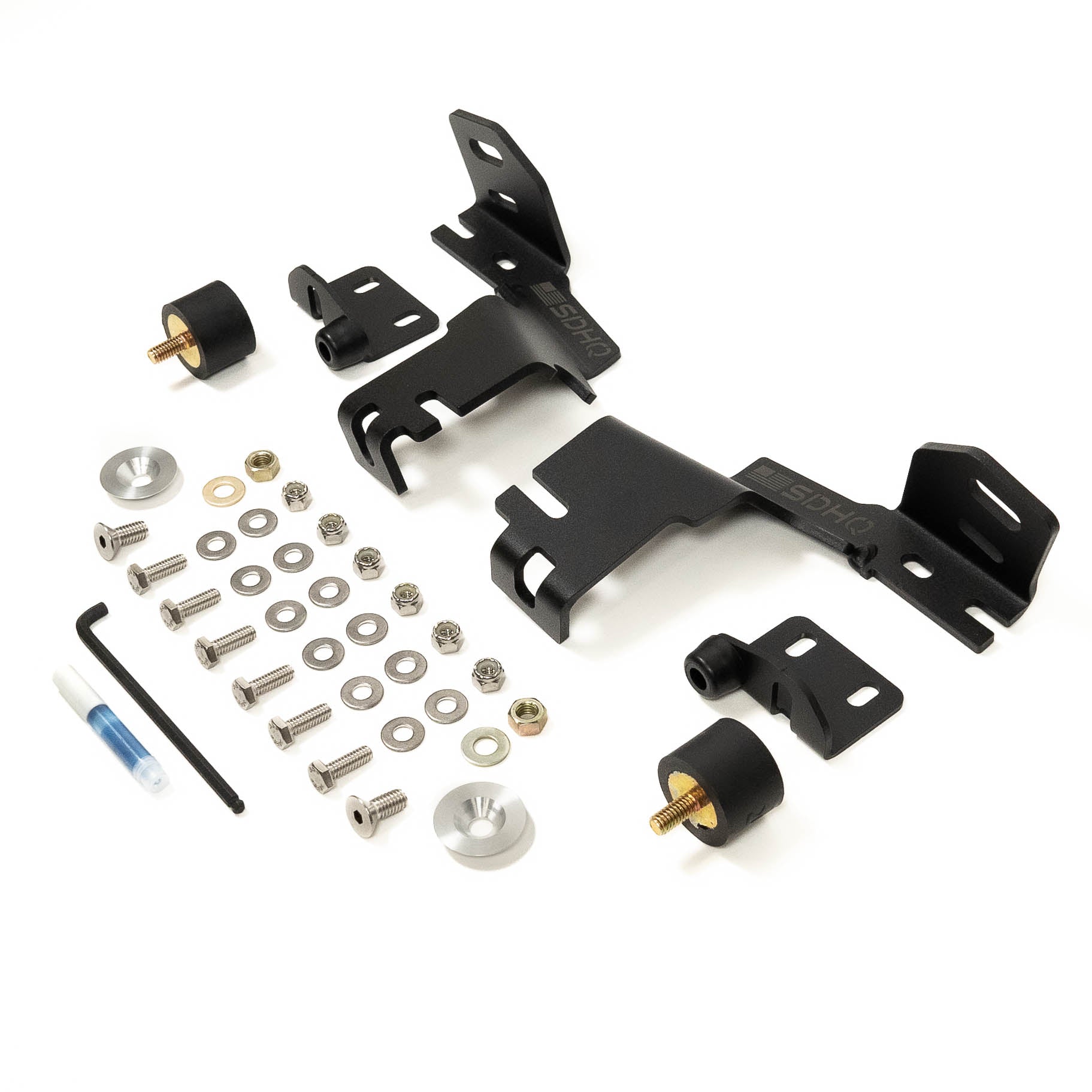 '17-22 Ford Super Duty SDHQ Built A-Pillar Light Mounts Display of Included Parts