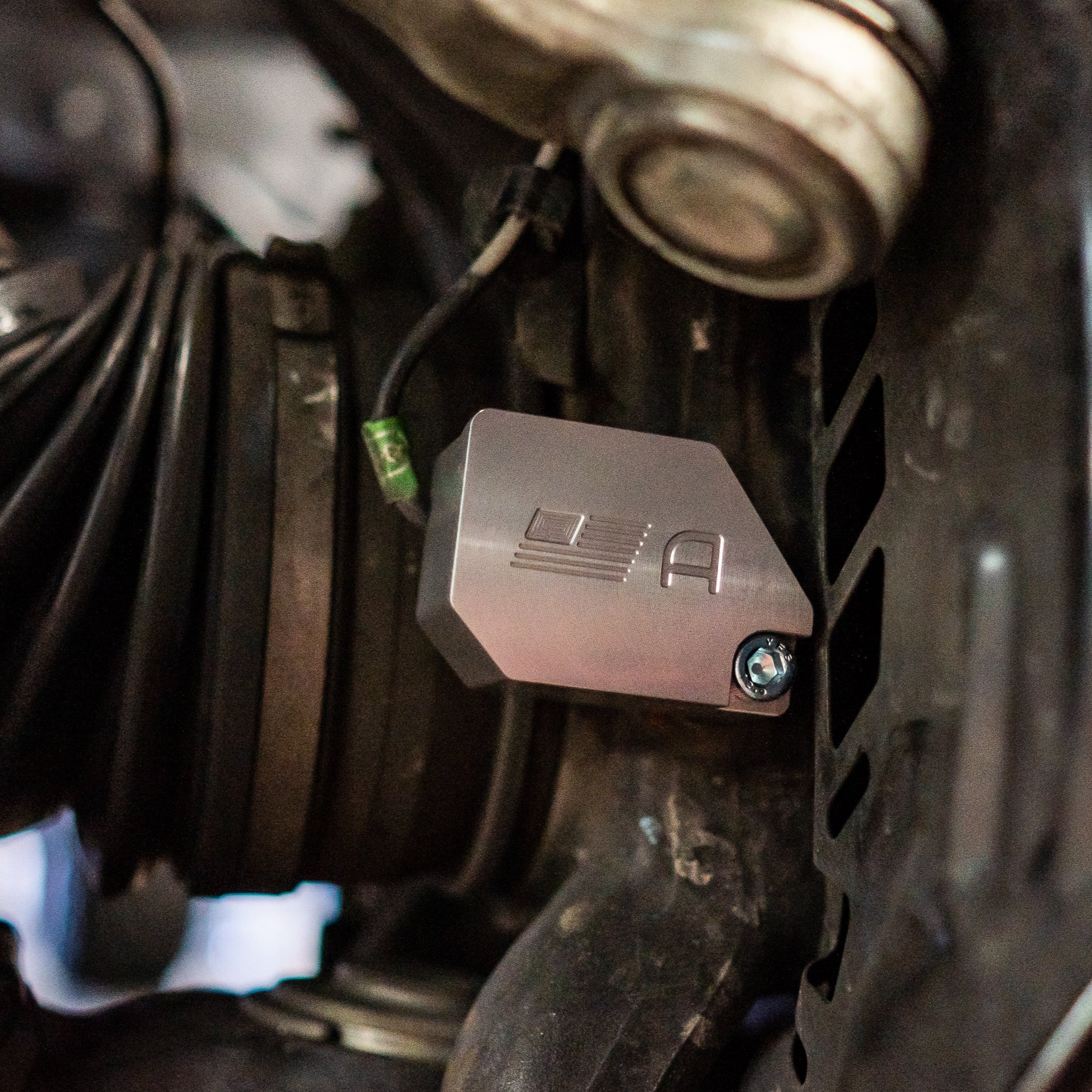'05-23 Toyota Tacoma SDHQ Built Billet ABS Guards close-up installed