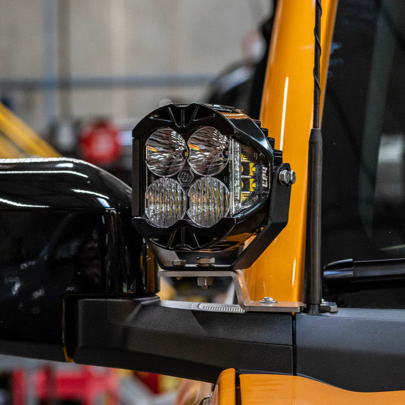 '21-Current Ford Bronco SDHQ Built A-Pillar Light Mounts Display installed