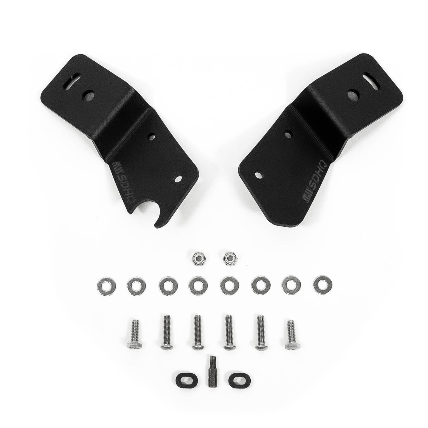 '21-23 Ford Bronco/Bronco Raptor SDHQ Built A-Pillar Light Mounts Display of Included Parts