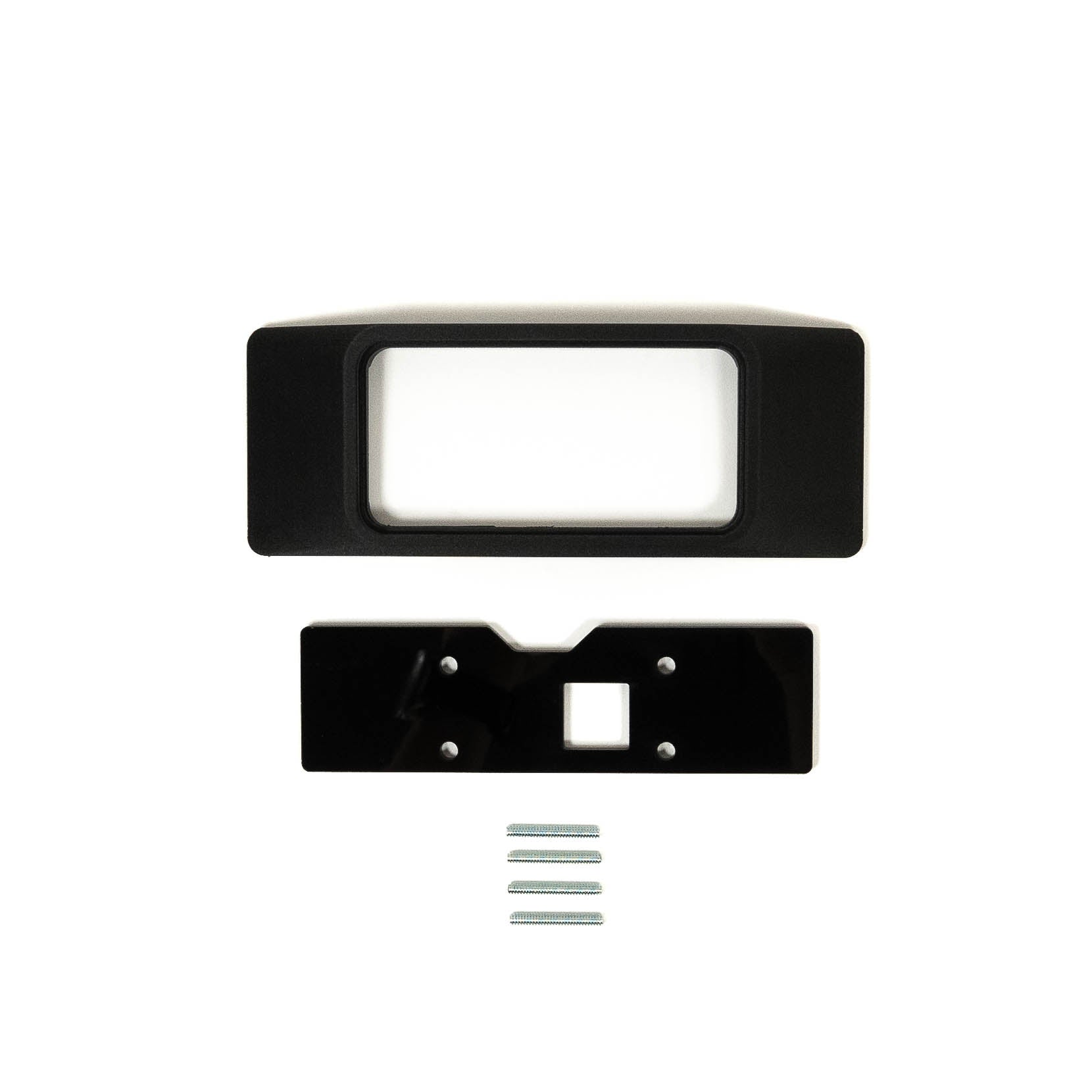 '21-23 Ford Bronco/Bronco Raptor SDHQ Built Switch-Pros SP-9100 Keypad Mount Display of included parts and Hardware