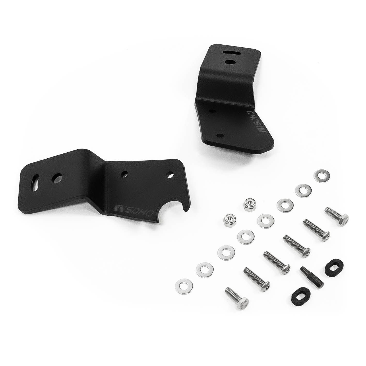 '21-23 Ford Bronco/Bronco Raptor SDHQ Built A-Pillar Light Mounts Display of Included Parts
