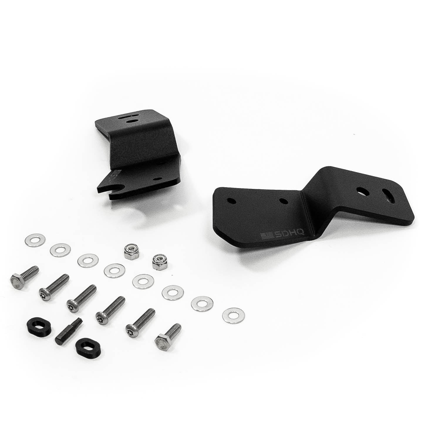 '21-23 Ford Bronco/Bronco Raptor SDHQ Built A-Pillar Light Mounts Display of Included Parts
