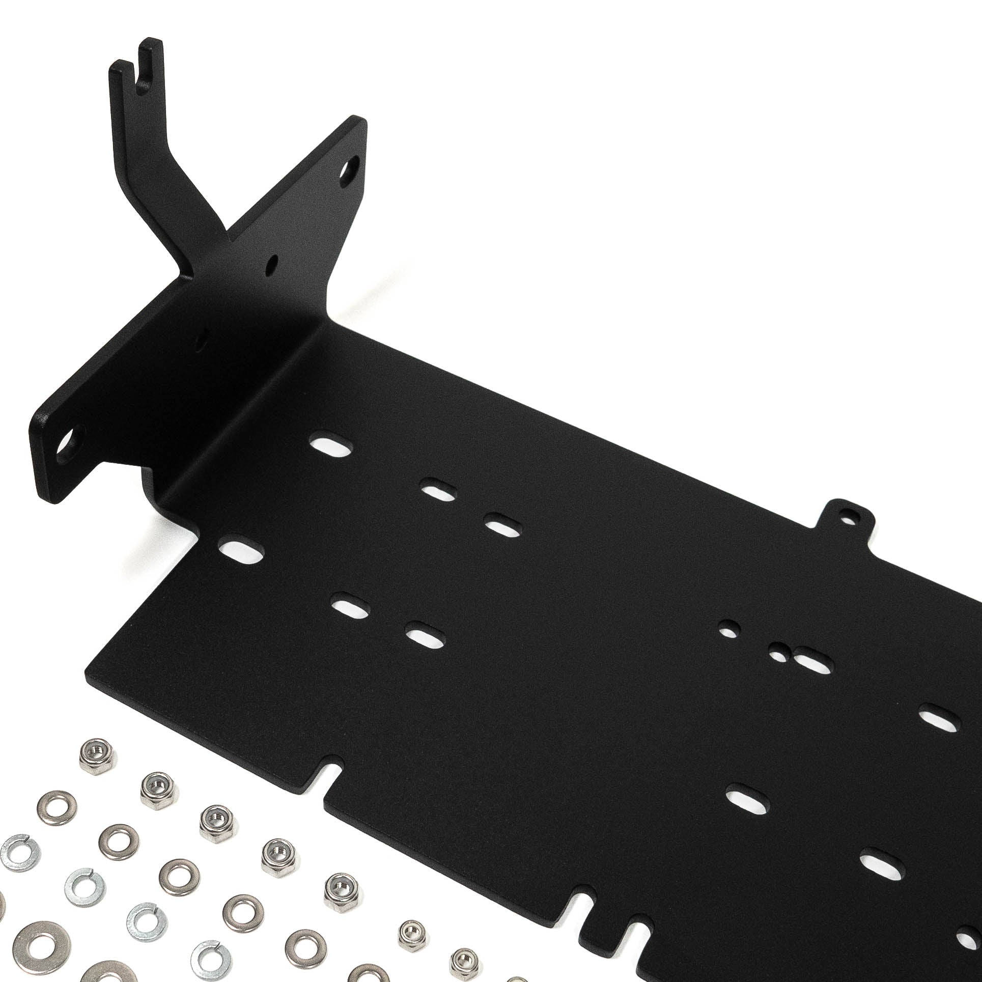 '21-23 Ford Bronco SDHQ Built ARB Air Compressor Mount Close-up Display of Include Parts and Hardware