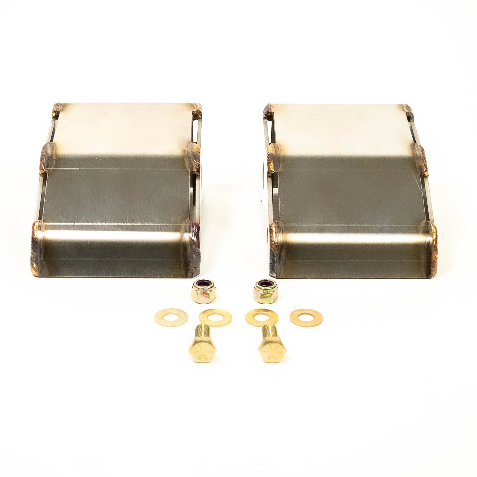 '21-23 Ford Bronco SDHQ Built Rear Shock Guards Display of Included Parts and Hardware