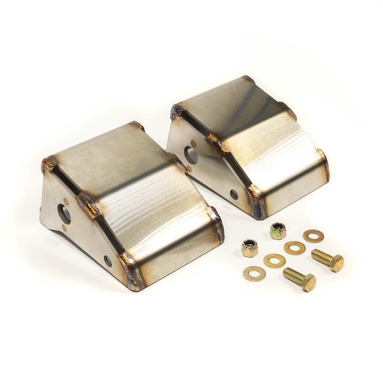 '21-23 Ford Bronco SDHQ Built Rear Shock Guards Display of Included Parts and Hardware