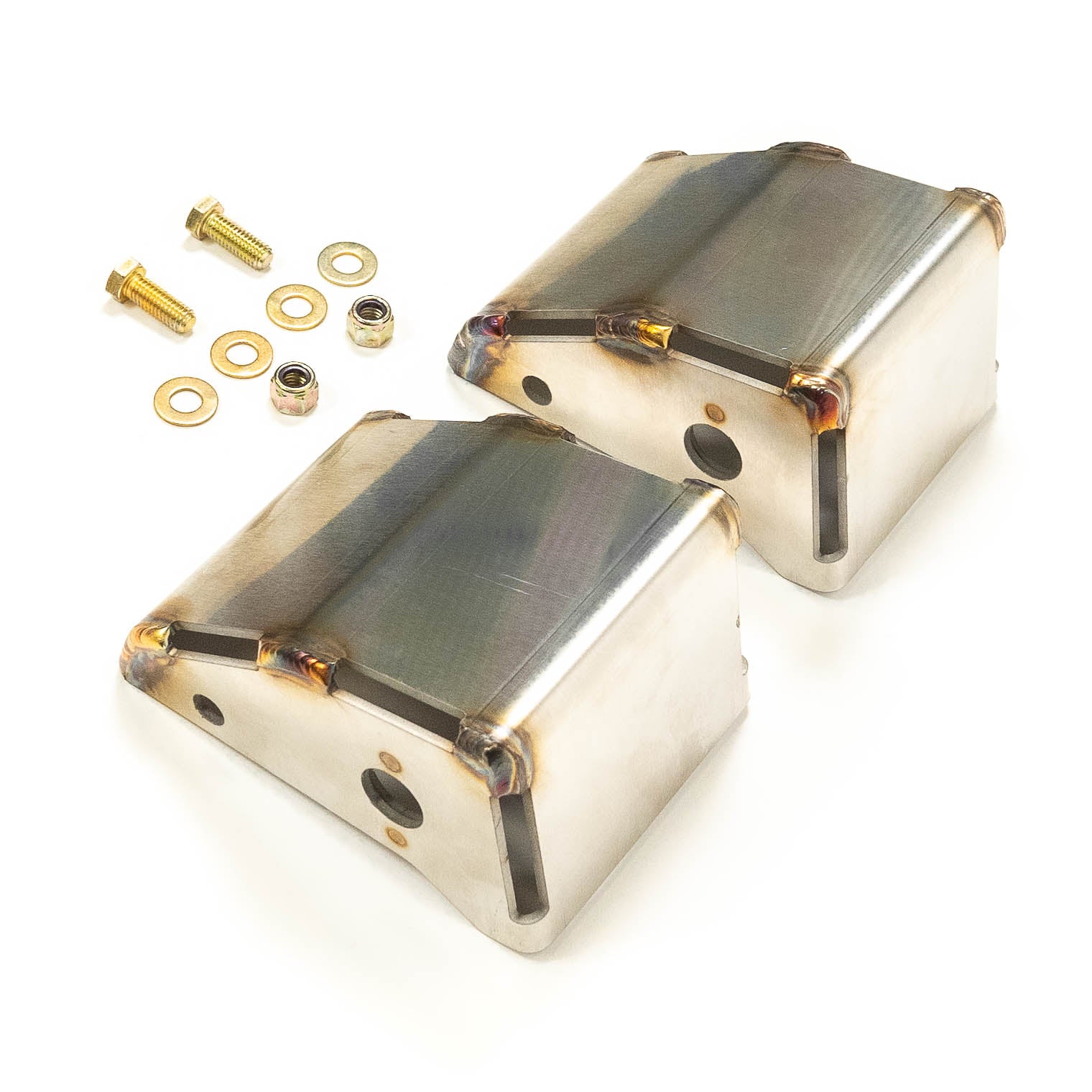 '21-23 Ford Bronco SDHQ Built Rear Shock Guards Display of Included Parts and Hardware