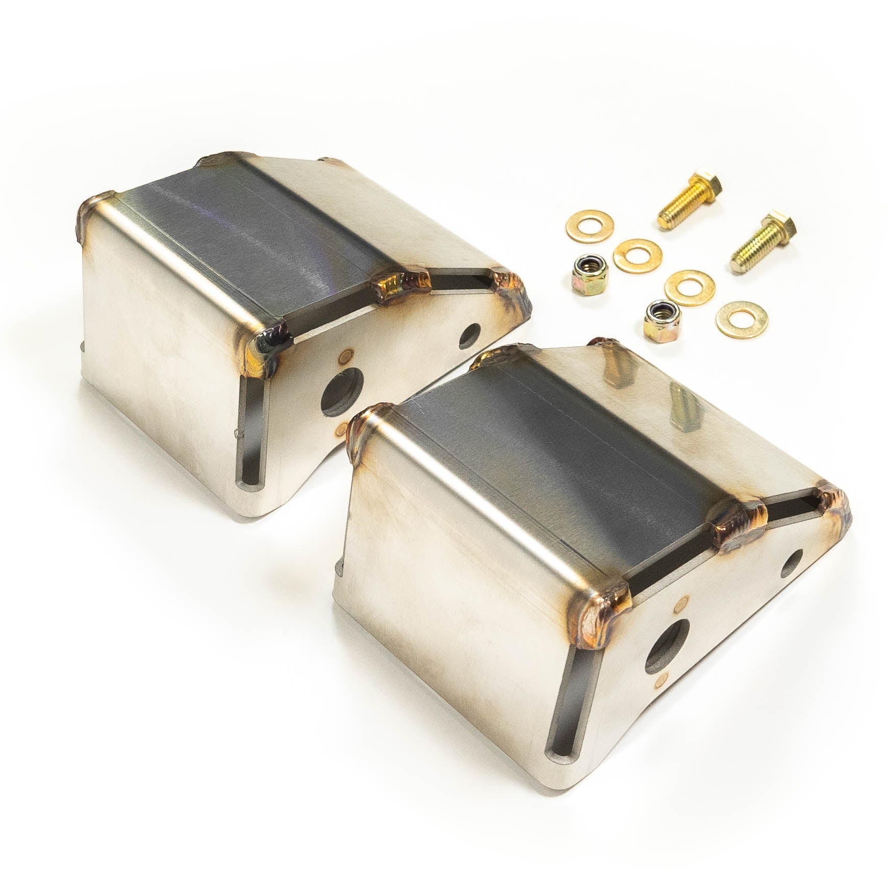 '21-23 Ford Bronco SDHQ Built Rear Shock Guards Display of Included Parts and Hardware