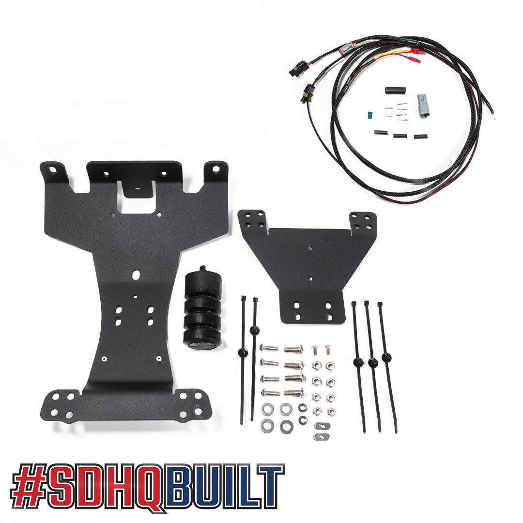 '21-23 Ford Bronco/Bronco Raptor SDHQ Built 3rd Brake Light Chase Light Mount Display of Included Parts and Hardware