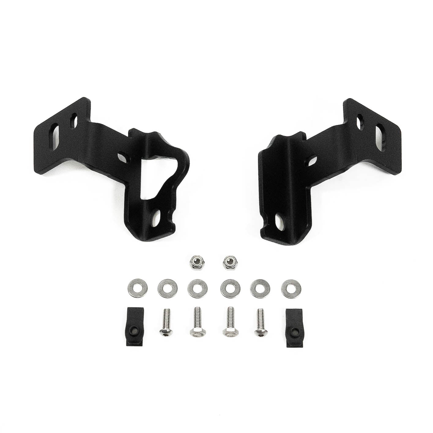 '15-19 Chevy/GM 2500/3500 SDHQ Built A-Pillar Light Mounts Display of Included Parts