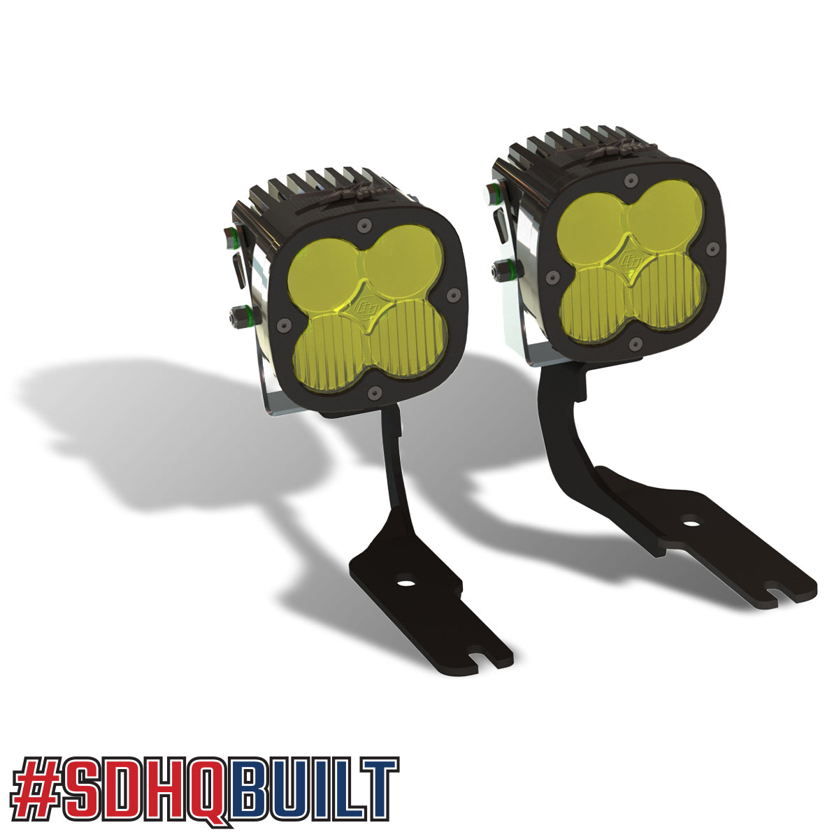 '07.5-13 Chevy/GMC 1500 SDHQ Built A-Pillar Light Mounts design with lights display