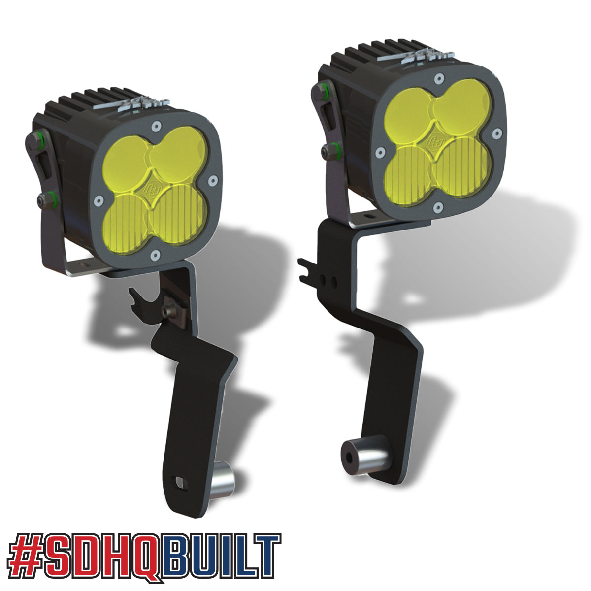 '20-Current Chevy/GMC 2500/3500 SDHQ Built A-Pillar Light Mounts Design with lights display