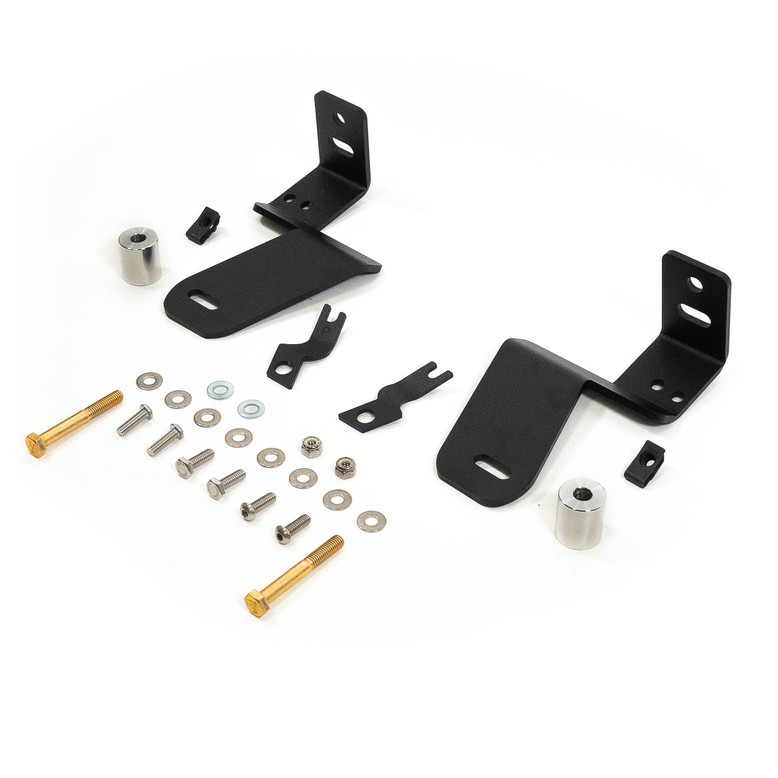 '20-24 Chevy/GMC 2500/3500 SDHQ Built A-Pillar Light Mounts Display of Included Parts