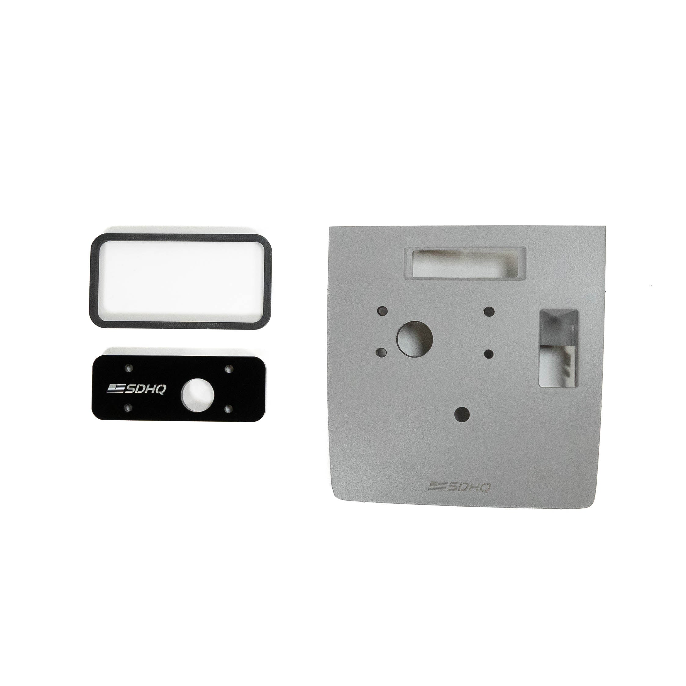 '15-17 Chevy/GMC 2500/3500 SDHQ Built SP-9100 Overhead Keypad Mount Gray Display with Power Sliding Rear Window - without Garage Door Opener