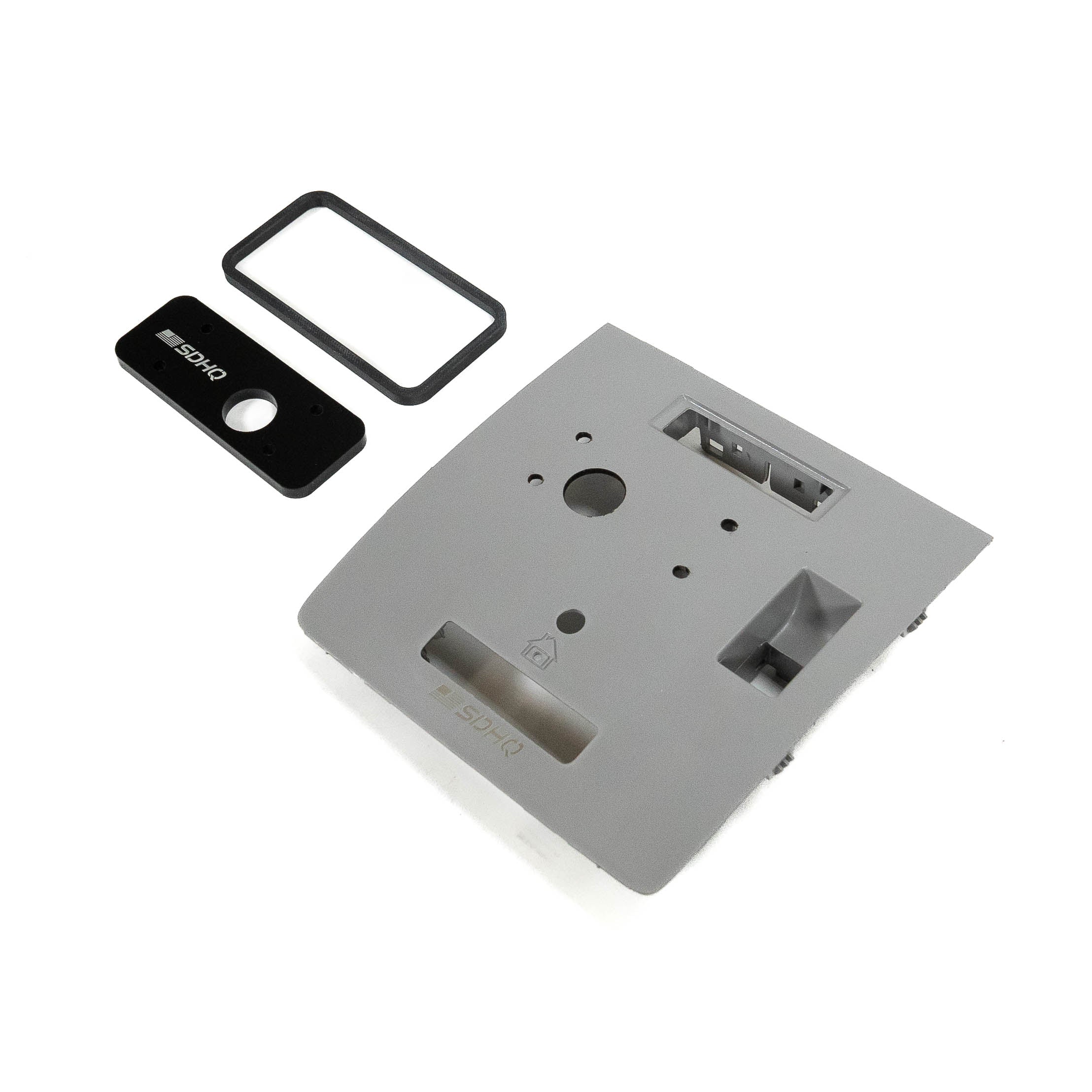 '15-17 Chevy/GMC 2500/3500 SDHQ Built SP-9100 Overhead Keypad Mount Gray Display with Power Sliding Rear Window - with Garage Door Opener