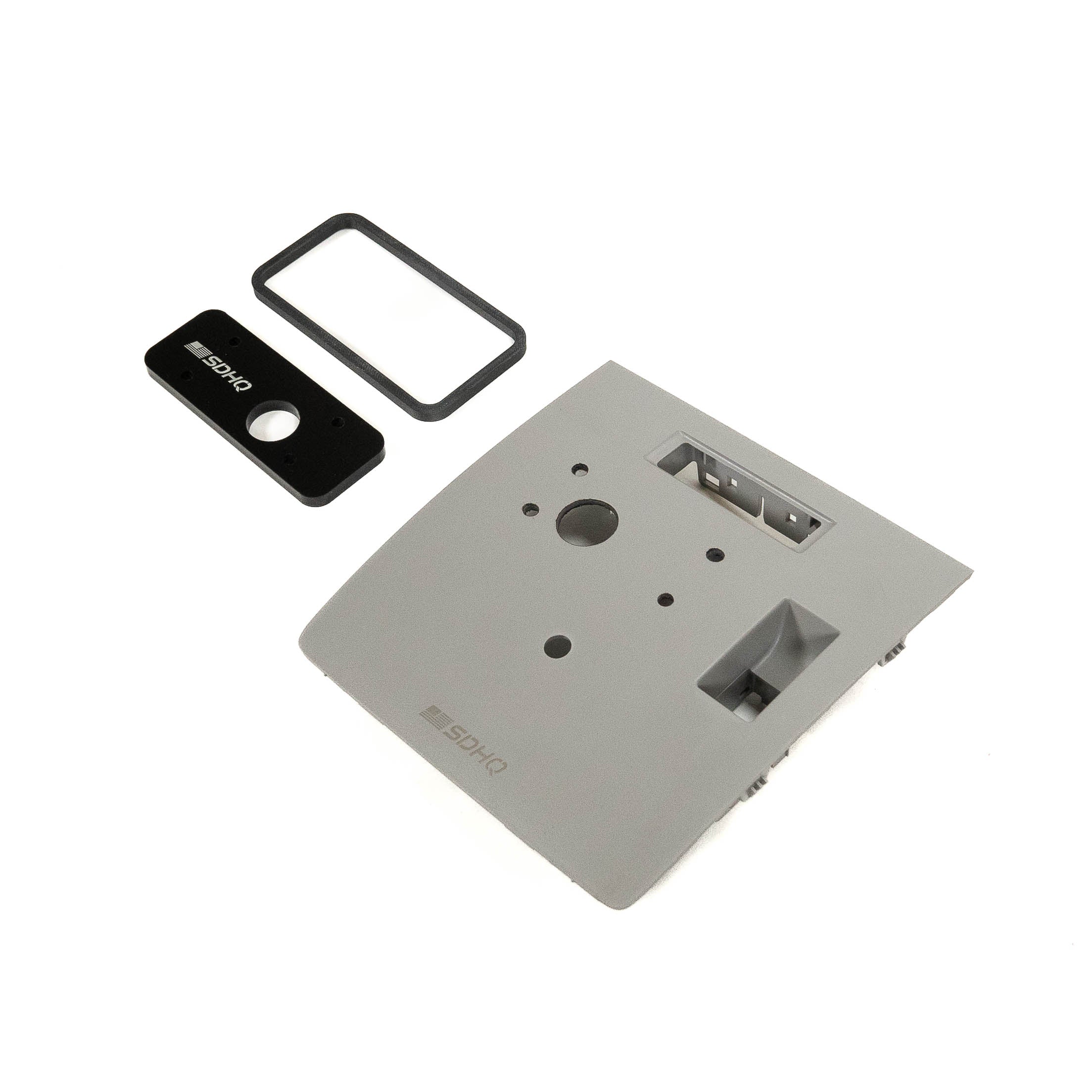 '15-17 Chevy/GMC 2500/3500 SDHQ Built SP-9100 Overhead Keypad Mount Gray Display with Power Sliding Rear Window - without Garage Door Opener