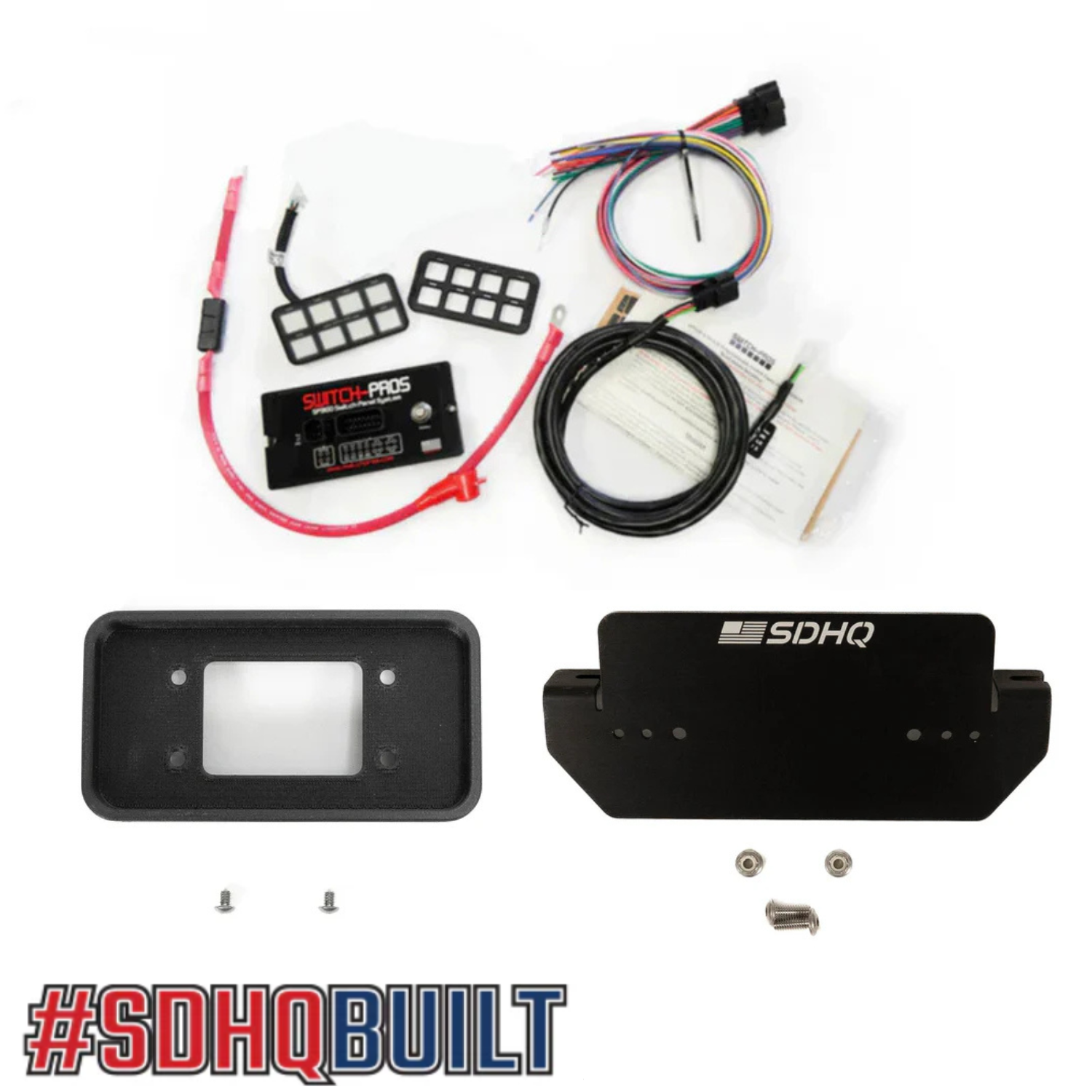 SDHQ Built 2023-2025 Colorado/Canyon Switch Pros SP9100 Complete Kit Display of Included Parts and Hardware