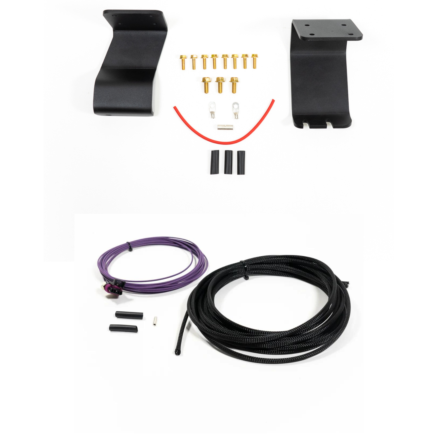 SDHQ Built '23-24 Sequoia ARB Twin Compressor Mounting Kit Display of included parts