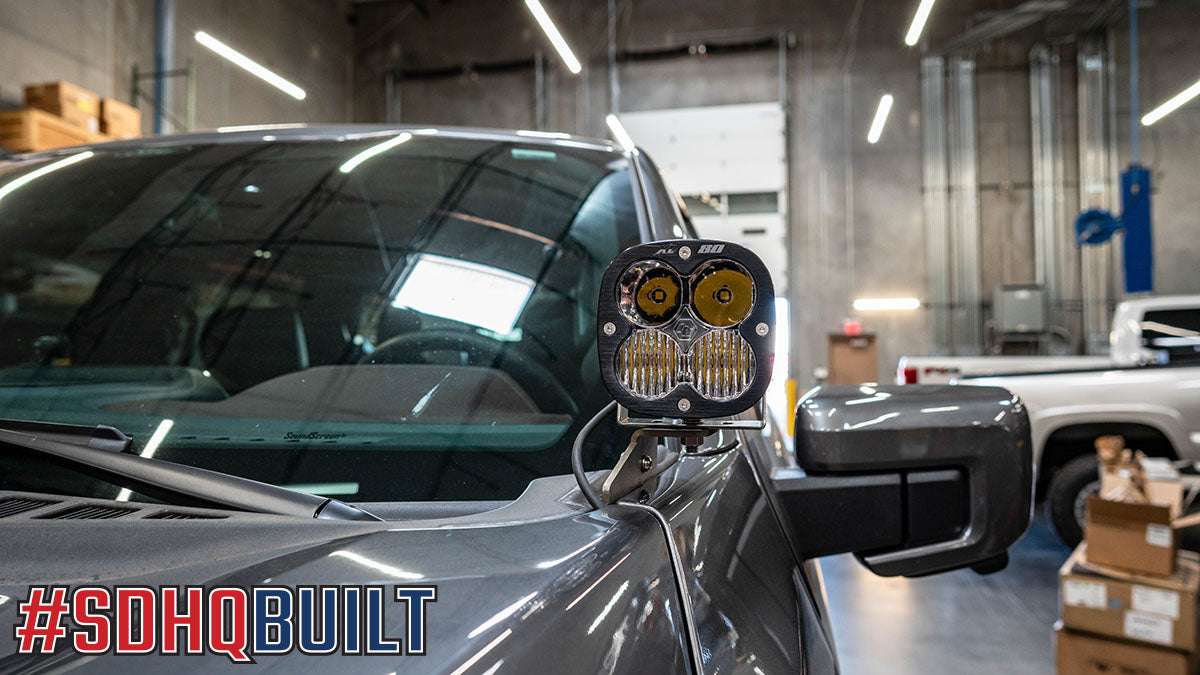 '21-Current Ford F150 SDHQ Built A-Pillar Light Mounts Installed Display