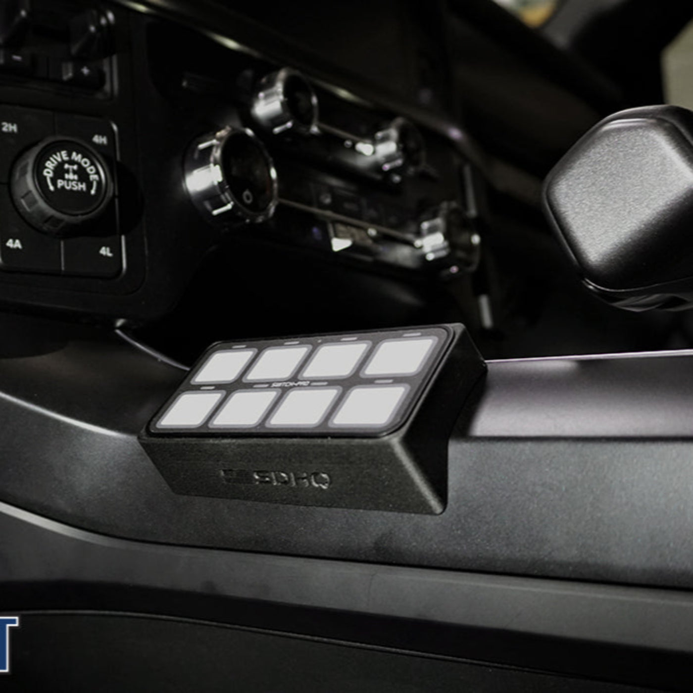 '21-Current Ford F-150 SDHQ Built Switch-Pros SP-9100 Flow Through Center Console Keypad Installed