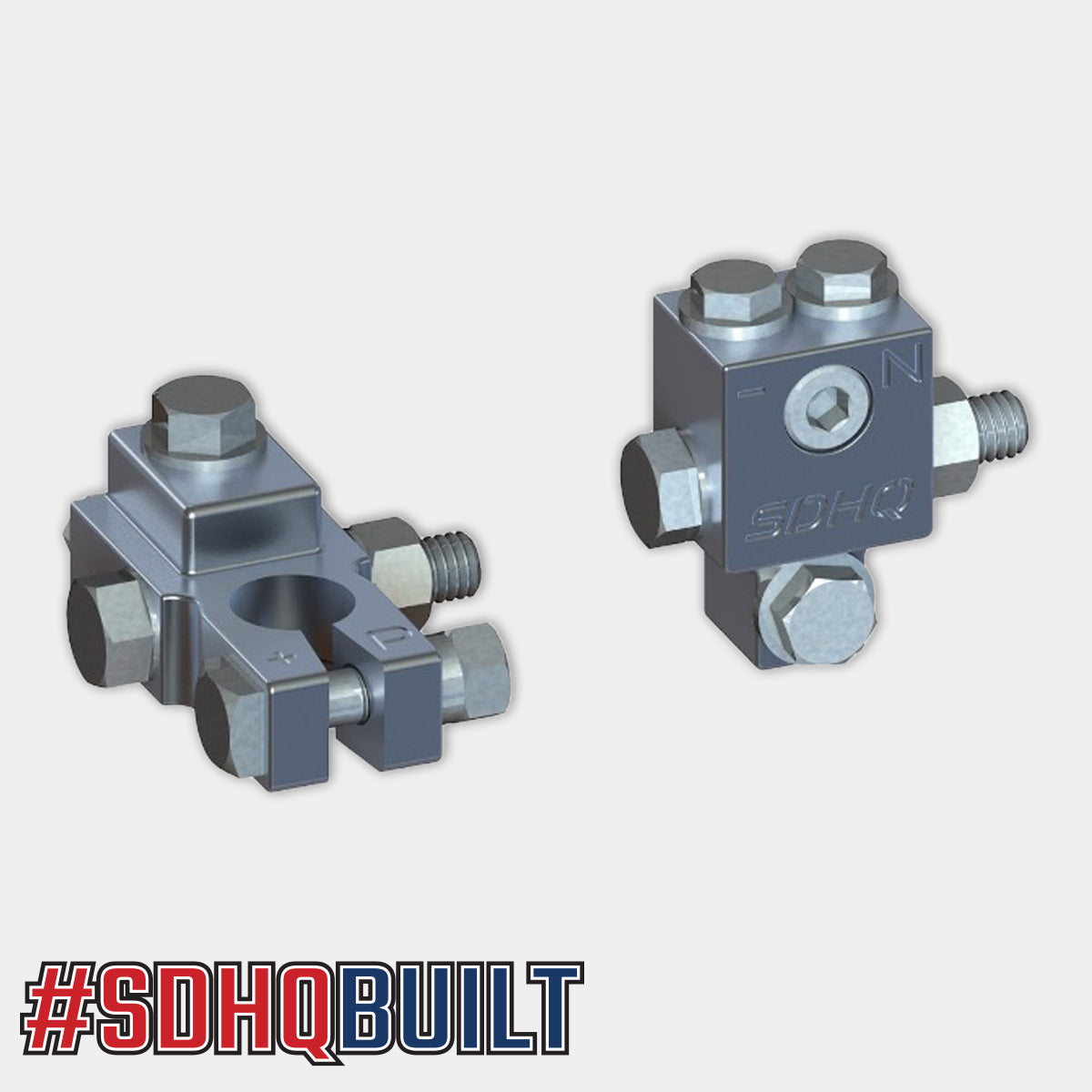 '21-Current Ford F-150 SDHQ Built Complete Billet Battery Terminal Kit Terminal Design