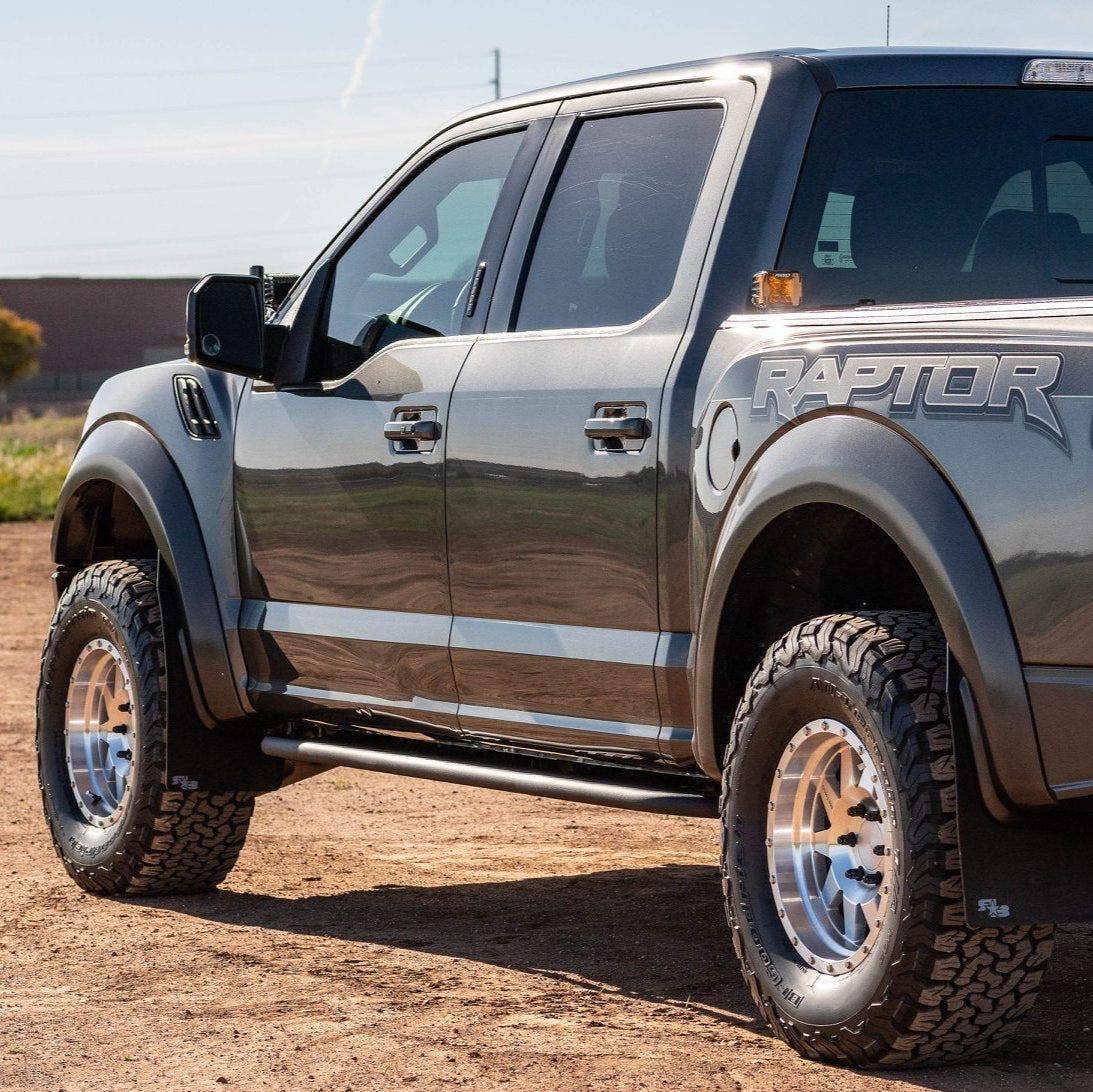 '15-23 Ford F150 Super Crew SDHQ Built Weld-On Rock Sliders installed display