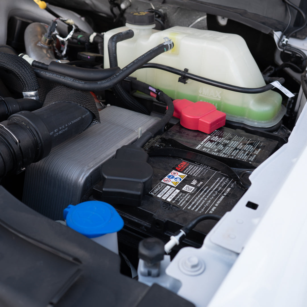 2023-2024 Ford F250/F350 Billet Dual Battery Terminal Upgrade Kit Installed Display