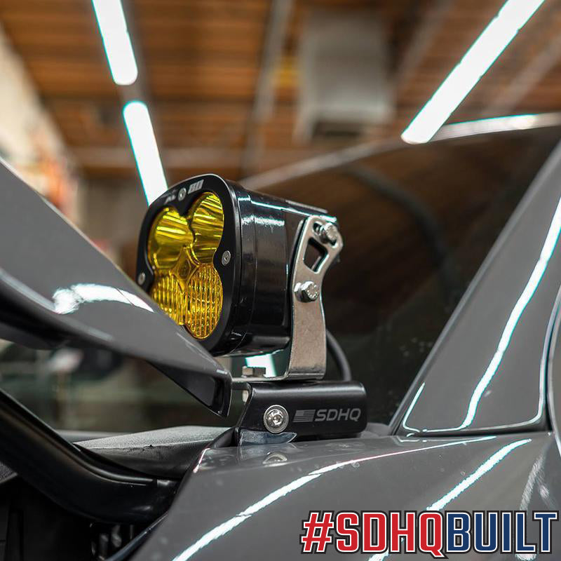 '15-20 Ford F150 SDHQ Built A-Pillar Light Mounts display on Vehicle