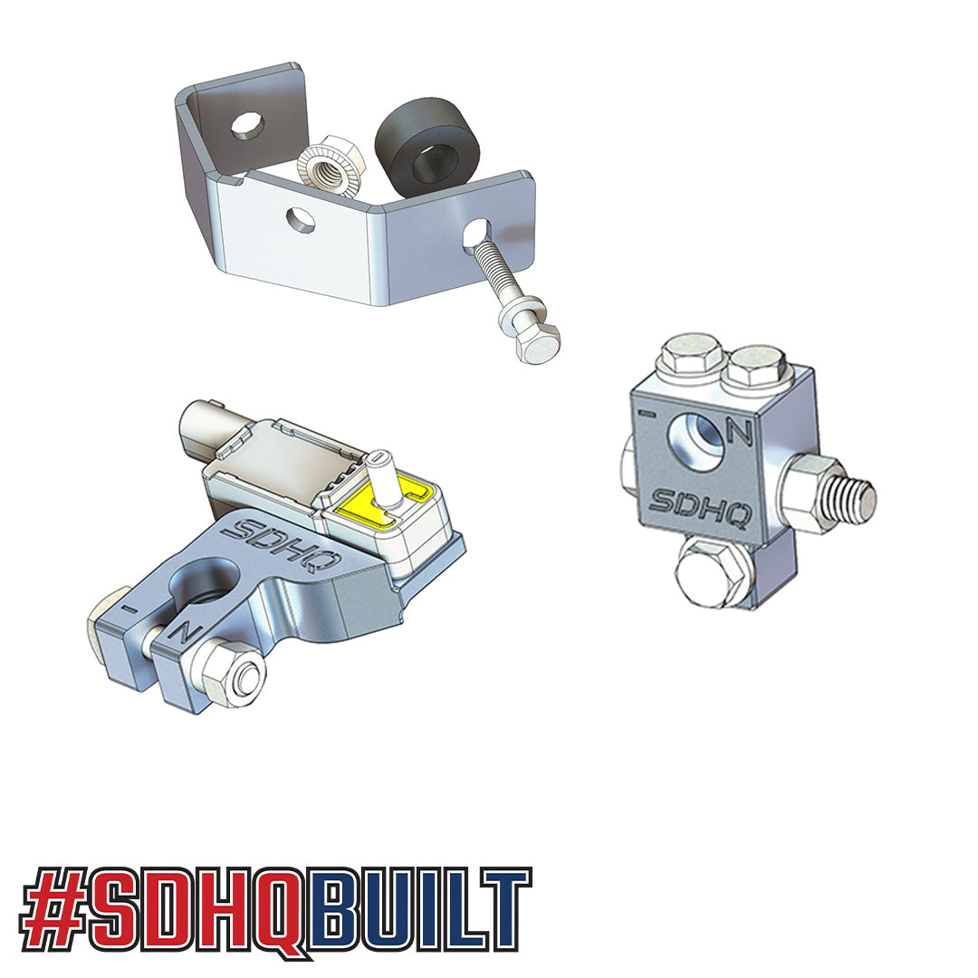 '19-2023 SDHQ Built Ford Ranger Billet Battery Terminal and Distribution Kit Design