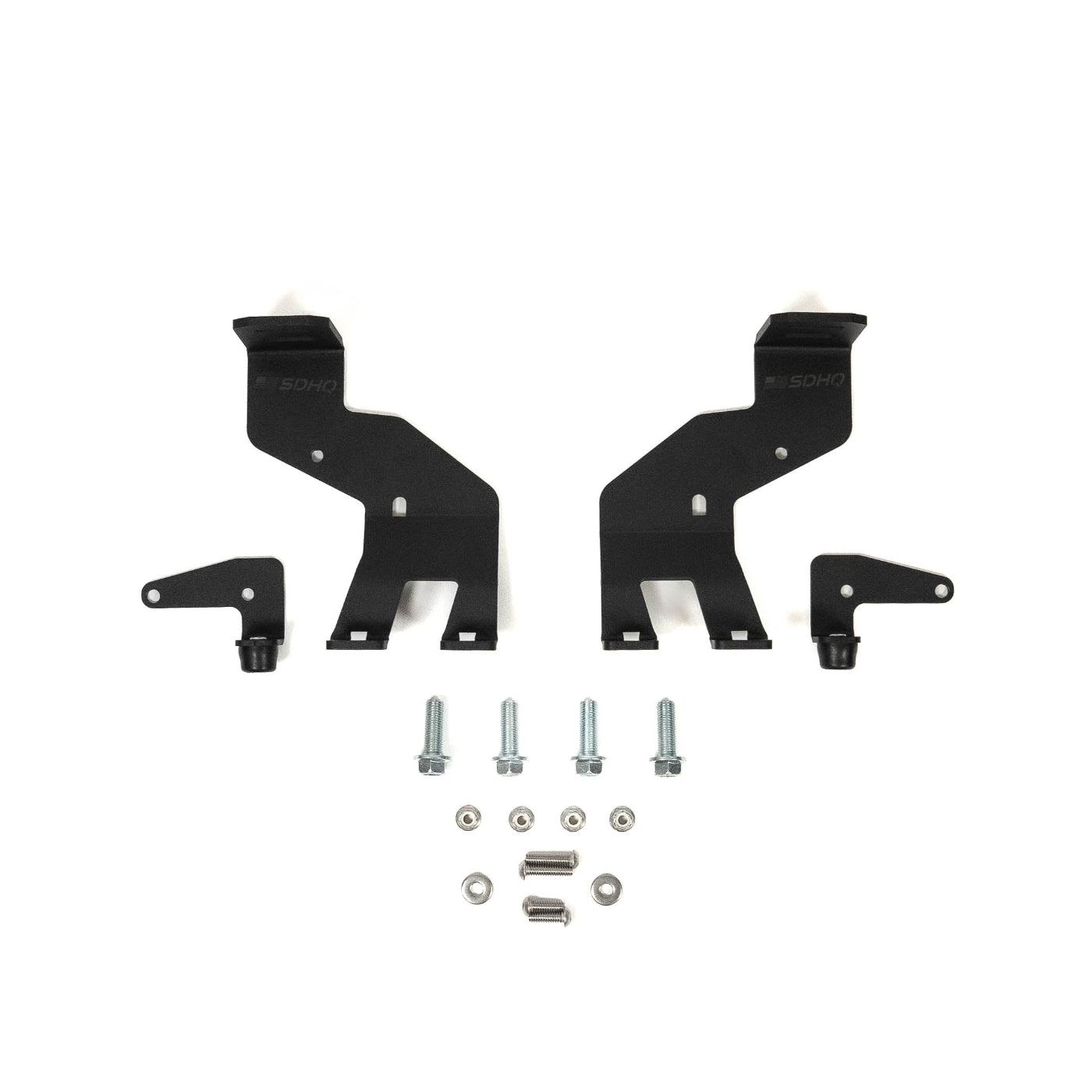 SDHQ Built '24-25 GX550 A-Pillar Light Mounts display of all included parts