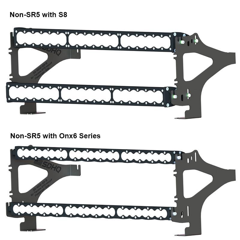 '16-23 Toyota Tacoma SDHQ Built Behind the Grille Light Bar Mount Design with Display