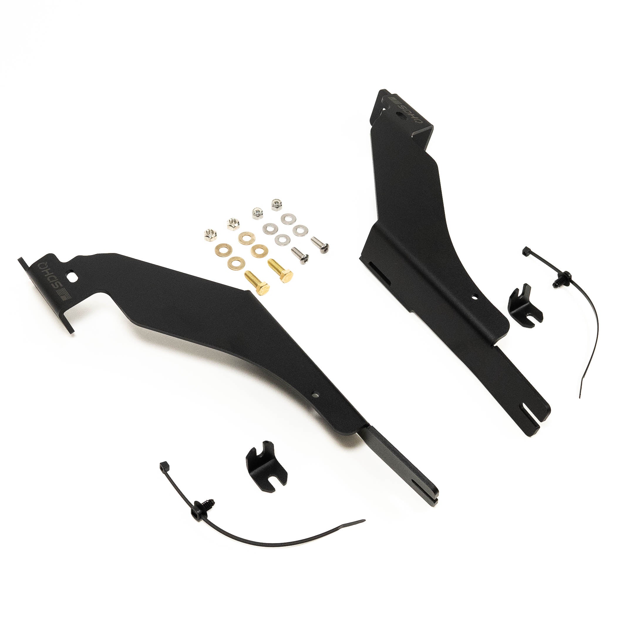 '09-18 Ram 1500 SDHQ Built A-Pillar Light Mounts Display of Included parts