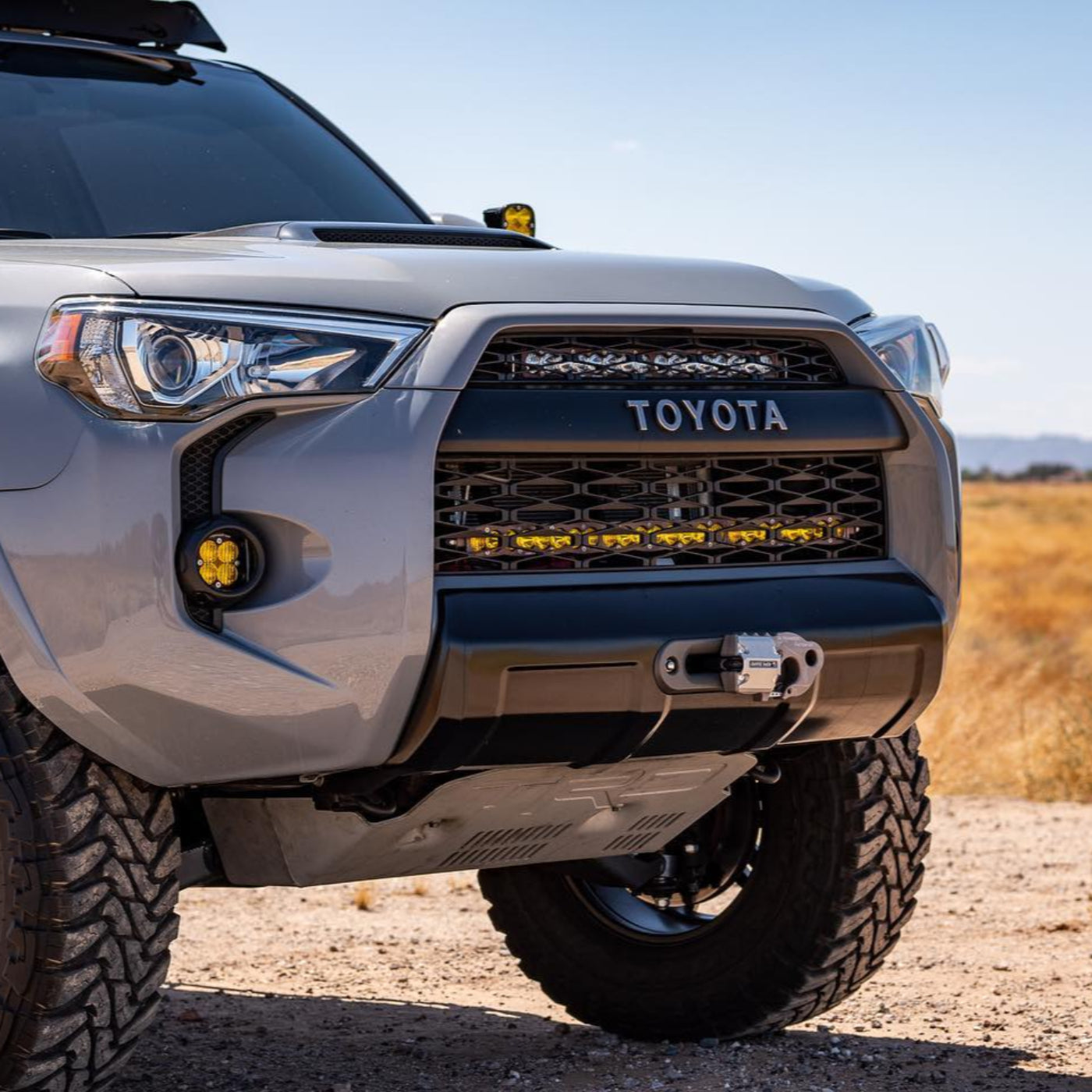 '14-23 Toyota 4Runner SDHQ Built 20" Behind The Grille Top LED Light Bar Mount display on Vehicle