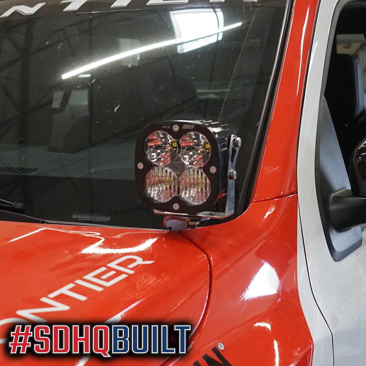 '22-Current Nissan Frontier SDHQ Built A-Pillar Light Mounts Installed Display