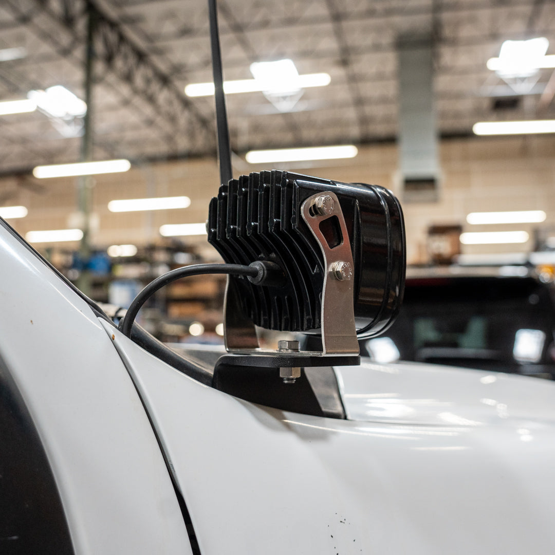 '99-07 Ford Super Duty SDHQ Built A-Pillar Light Mounts Installed