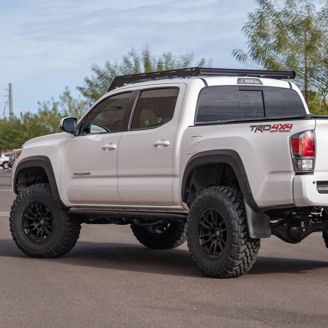 '16-23 Toyota Tacoma SDHQ Built Rock Sliders installed