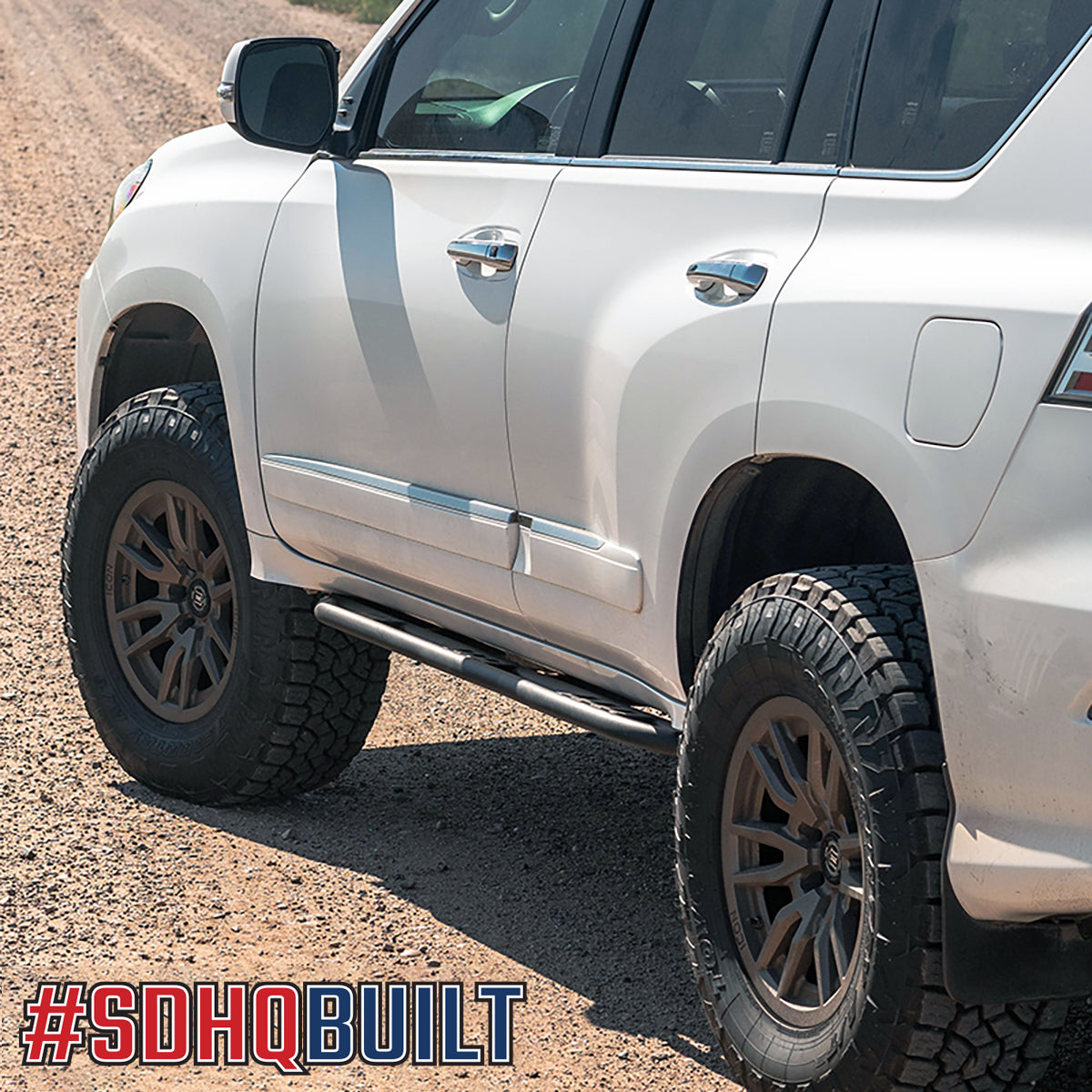 '10-23 Lexus GX460 SDHQ Built Rock Sliders display Installed