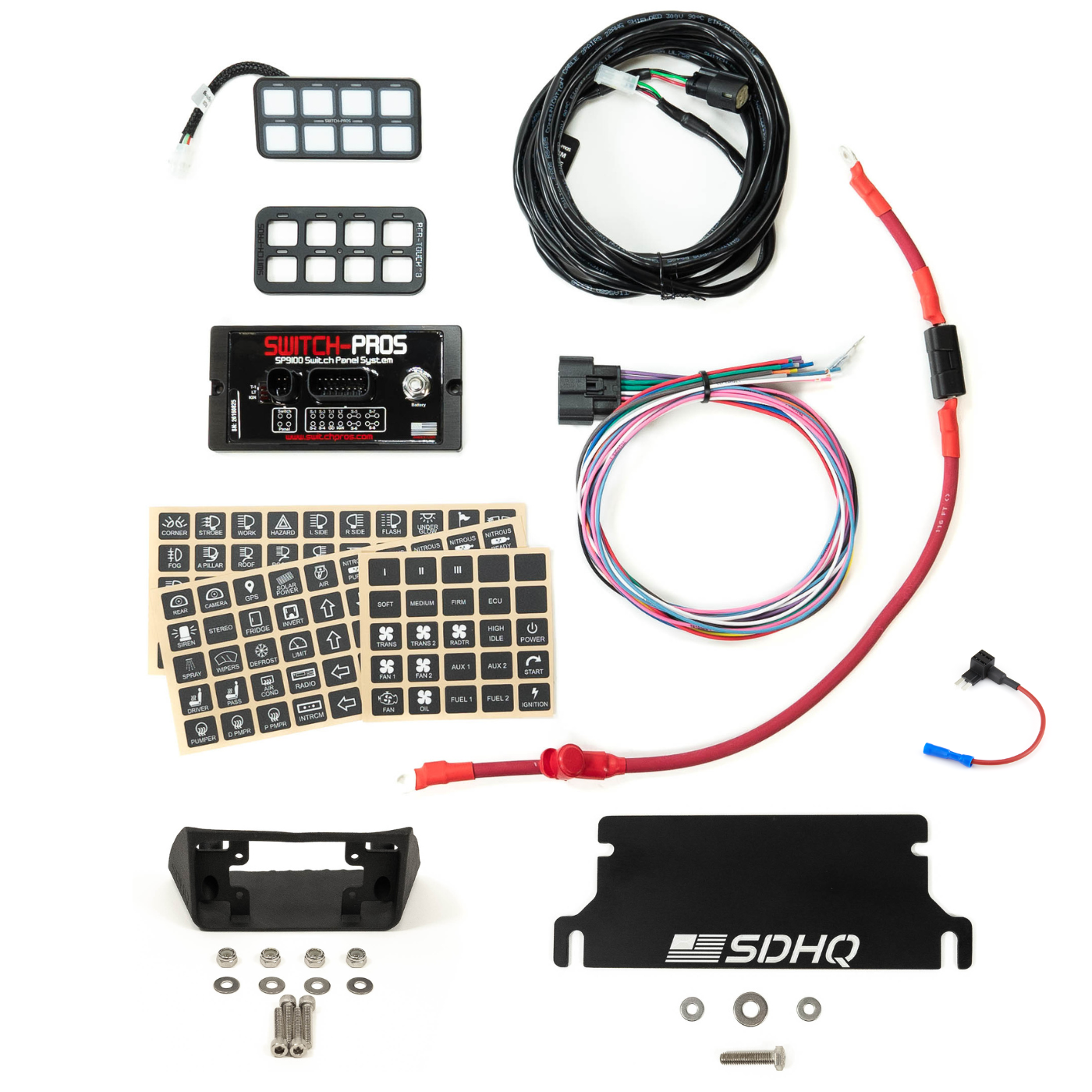 '20-23 Jeep JT EcoDiesel/V8 SDHQ Built Complete Switch-Pros SP-9100 Mounting Kit