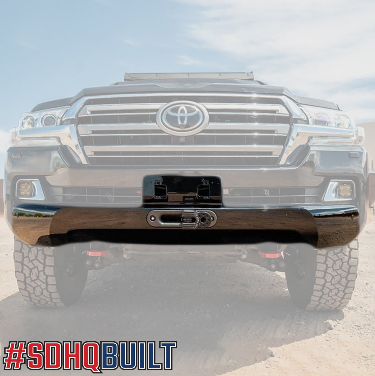 '08-21 200 Series Toyota Land Cruiser SDHQ Built Hidden Winch Mount installed display