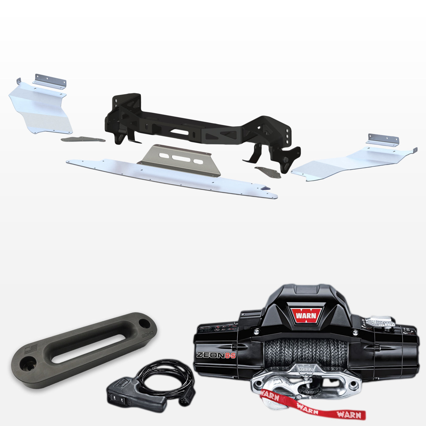 '14-23 Lexus GX460 "Build Your Own" SDHQ Built Winch Mount Display with Skidplates, Fairlead, and Zeon winch