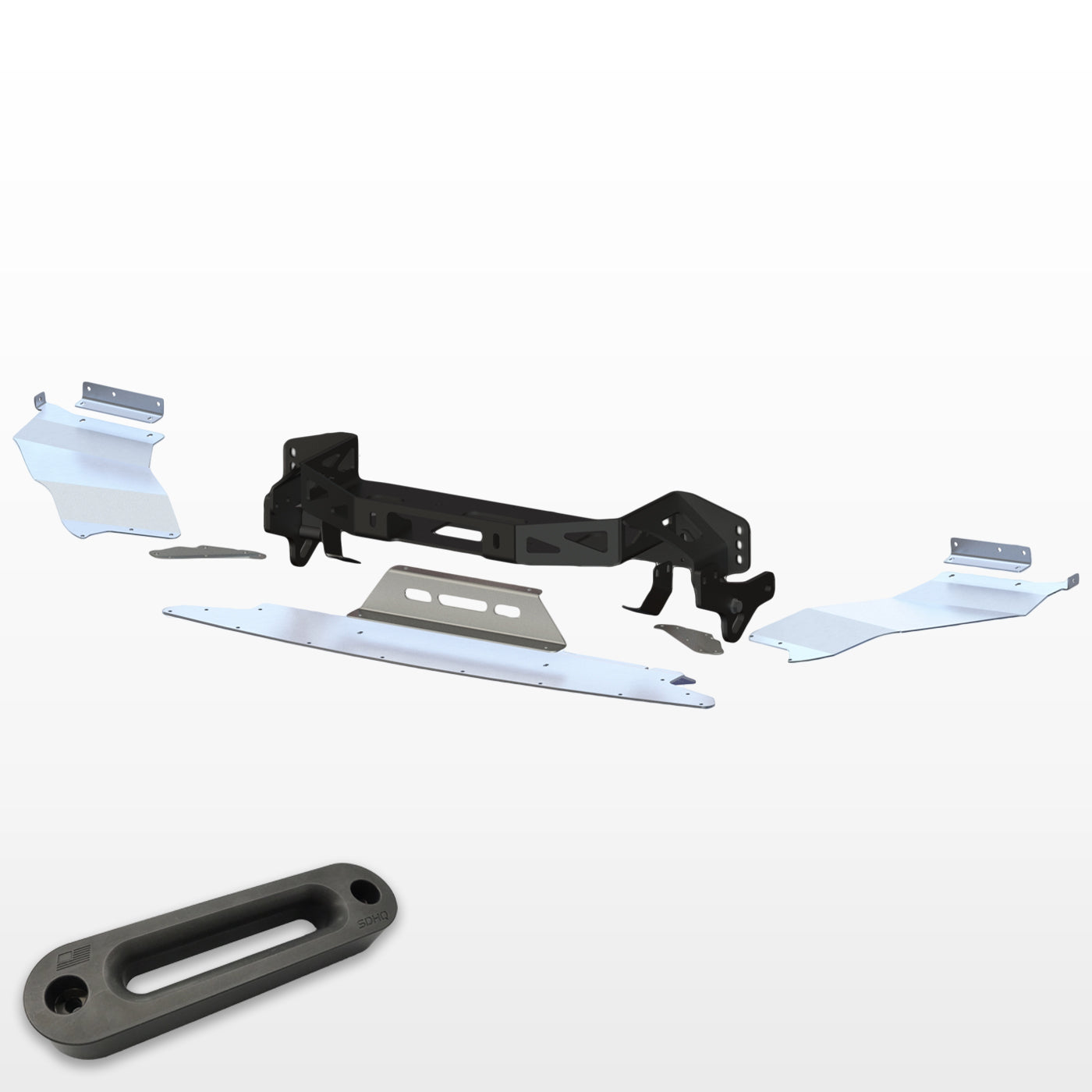 '14-23 Lexus GX460 "Build Your Own" SDHQ Built Winch Mount Display with skid plates and fairlead