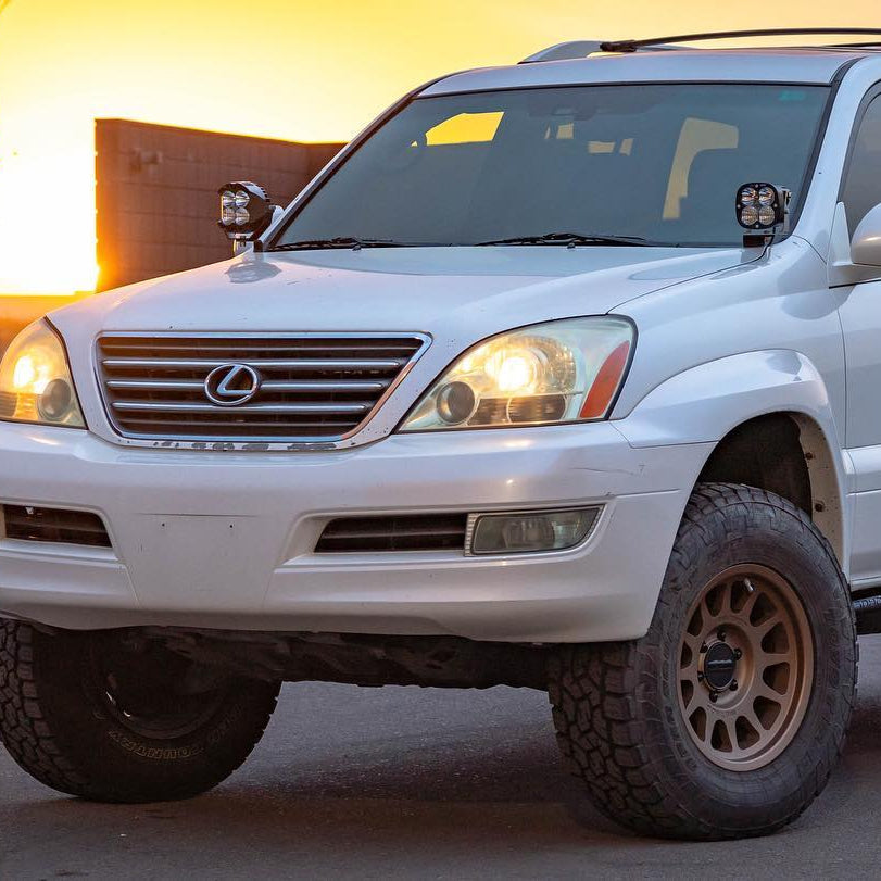 '03-09 Lexus GX470 SDHQ Built A-Pillar Light Mounts display Installed