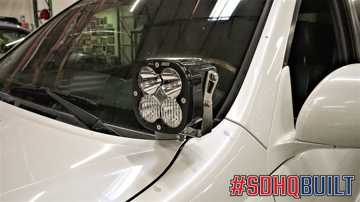 '03-09 Lexus GX470 SDHQ Built A-Pillar Light Mounts display Installed Close-up