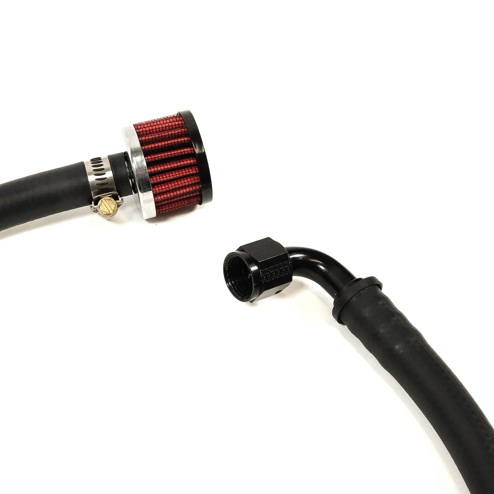 '08-21 Lexus LX570 SDHQ Built Secondary Air Pump Intake Relocation Kit Close-up Display of included hose