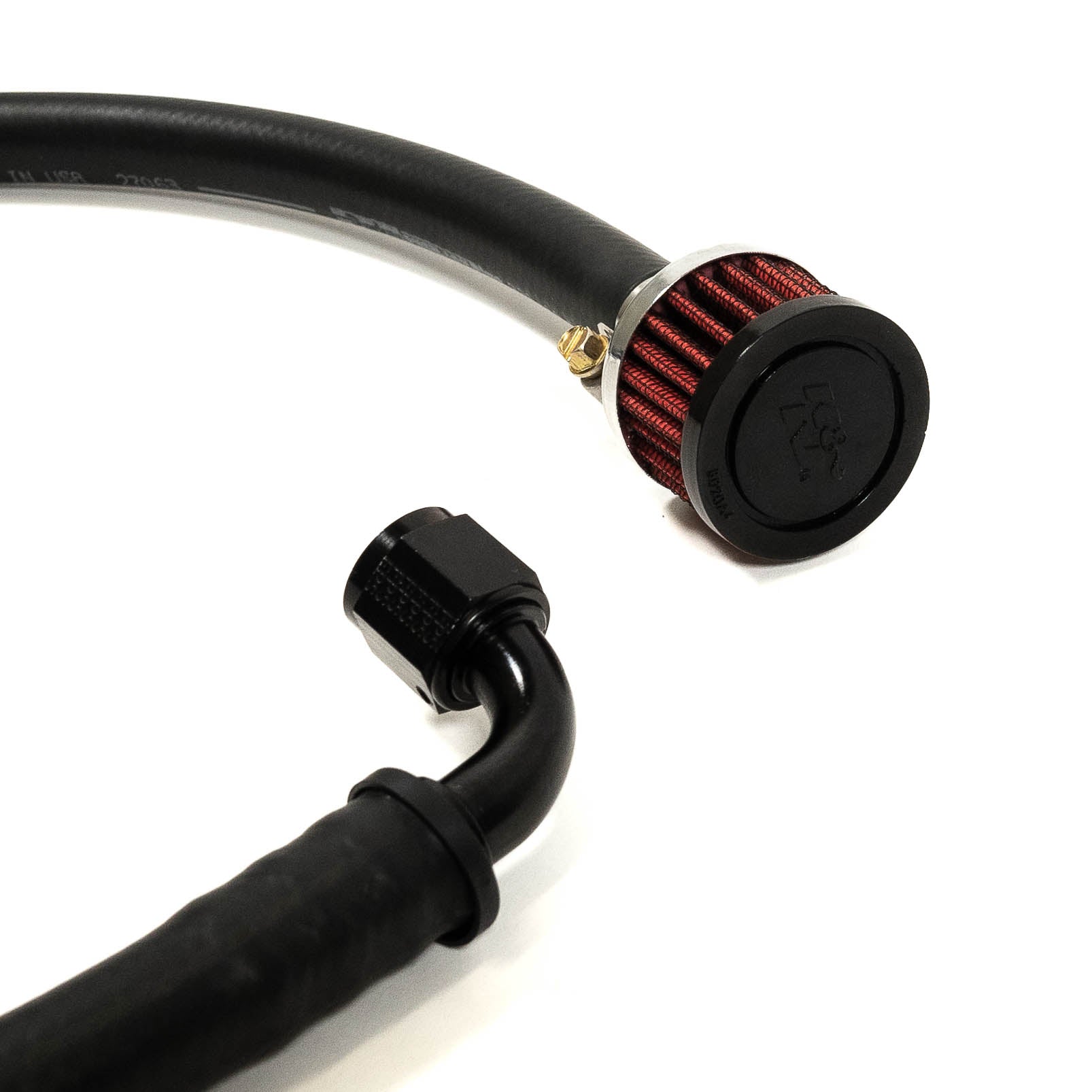 '08-21 Lexus LX570 SDHQ Built Secondary Air Pump Intake Relocation Kit Close-up Display of included hose