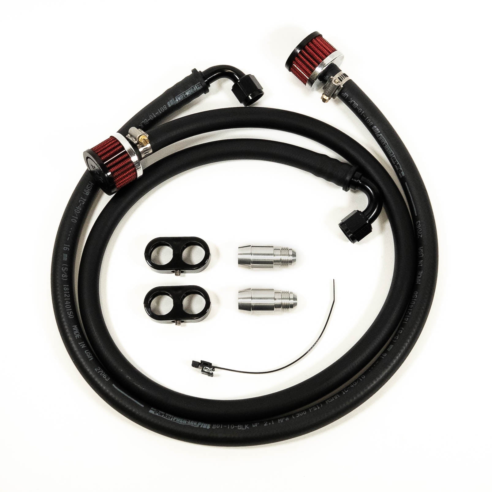 '08-21 Lexus LX570 SDHQ Built Secondary Air Pump Intake Relocation Kit Display of included parts