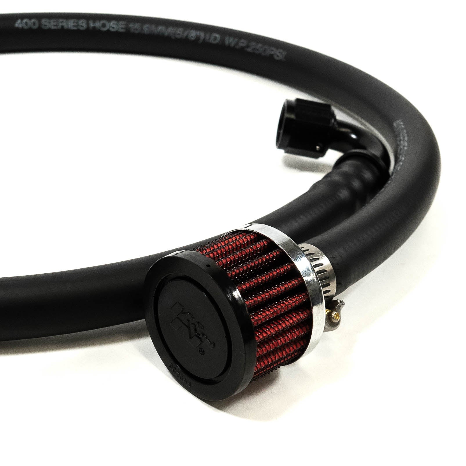 '08-21 Lexus LX570 SDHQ Built Secondary Air Pump Intake Relocation Kit Close-up Display of included hose